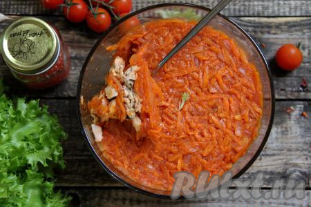 Посмотрите, какие яркие слои в этом рыбном блюде!