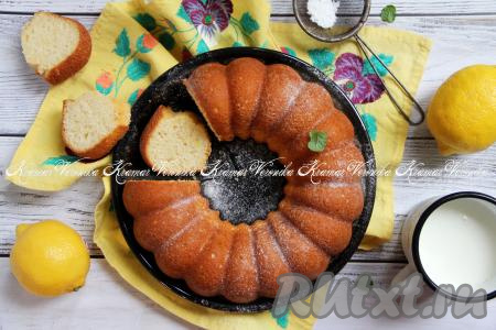 Лимонный кекс на молоке