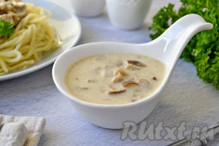 Соус из лесных грибов со сливками