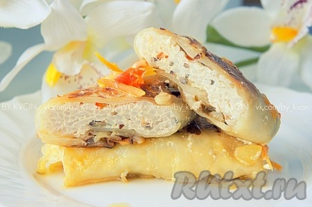 Диетические голубцы с куриным фаршем, рисом и овощами