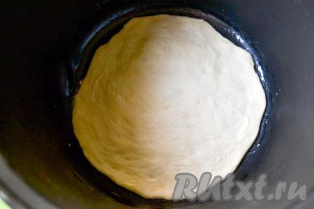 Включите мультиварку в сеть, выставите программу "Выпечка". Чашу мультиварки немного смажьте растительным маслом и выложите первую раскатанную лепёшку. Закройте крышку мультиварки.