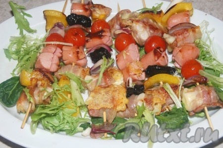 Рецепт закуски на шпажках