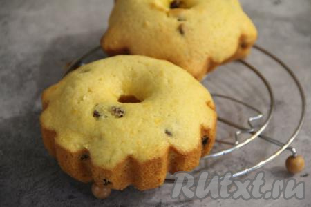 Выпекать тыквенные кексы в разогретой духовке минут 35-40 при температуре 180 градусов. Для того чтобы проверить готовность, проколите кексы сухой зубочисткой, если она и после прокалывания выпечки останется чистой и сухой, значит кексы полностью готовы. Достать кексики из духовки, слегка их остудить в форме, а затем переложить на решётку и оставить до полного остывания.