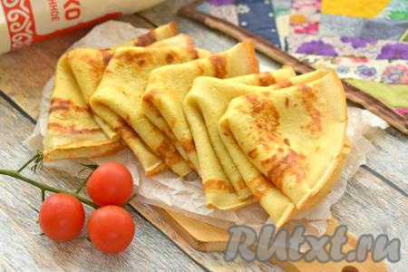 Блины на минералке и молоке