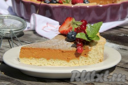 Песочный пирог с варёной сгущёнкой