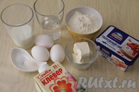 Подготовить продукты для приготовления рулета из заварного теста.