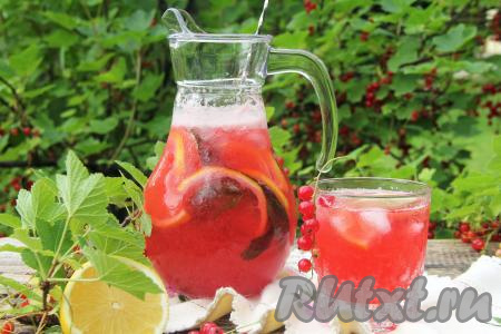 Лимонад из красной смородины