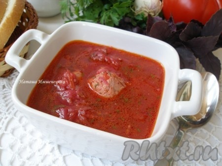 Борщ со свежей капустой