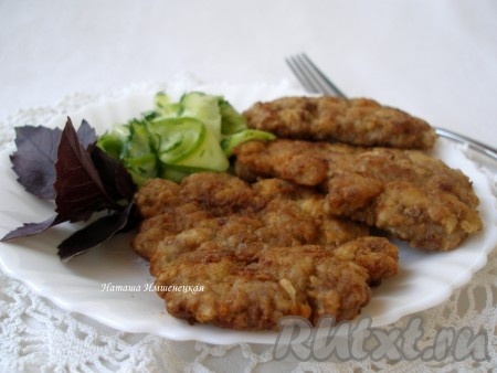 Ленивые отбивные из мясного фарша