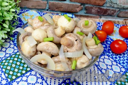 Шампиньоны, маринованные с луком в домашних условиях