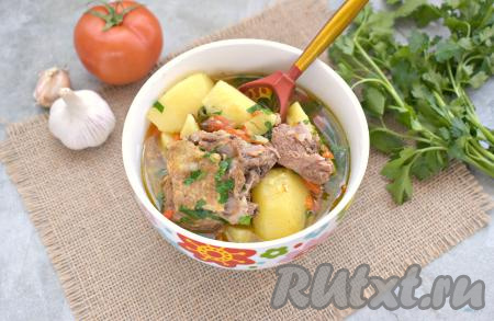 Ароматную, вкусную шурпу разливаем по тарелкам и подаём к столу, дополнив хлебом или лепёшками. Вот так достаточно просто можно приготовить в домашних условиях насыщенное, аппетитное блюдо из утки и овощей.