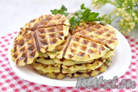 Постные картофельные вафли в вафельнице