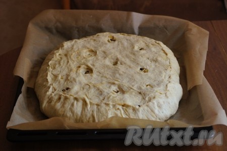 Сверху кладем второй пласт теста, закрепляем края. Делаем несколько дырочек, чтобы лишняя жидкость испарилась. Отправляем пирог с курицей, помидорами и сыром в разогретую до 200 градусов духовку на 30-40 минут, за 10 минут до готовности достаем пирог и смазываем маслом (следите чтобы не подгорел, я немного передержала).
