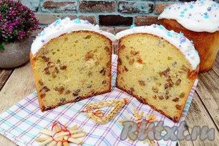 Пасхальный творожный бездрожжевой кулич