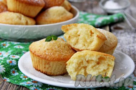 А вот как этот аппетитный кекс выглядит в разломе.