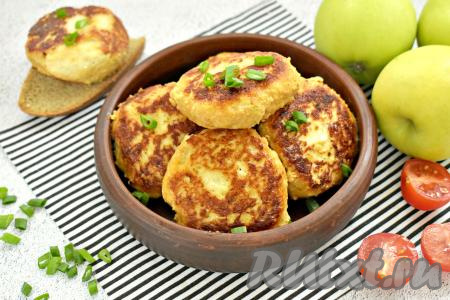 Куриные котлеты с яблоками 