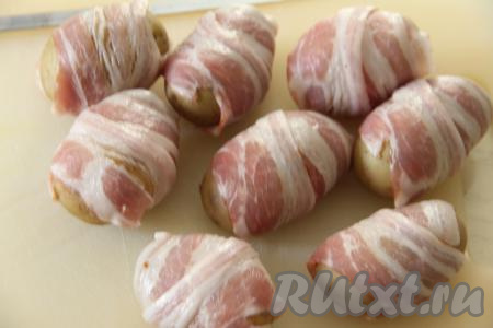 Вот такие заготовки картошки в беконе получились.&nbsp;