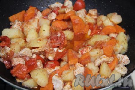 Готовое блюдо снять с огня.