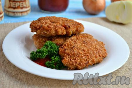 Котлеты из куриного фарша с овсяными хлопьями