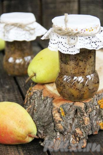 Грушевое варенье с маком 