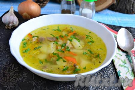 Картофельный суп со свининой