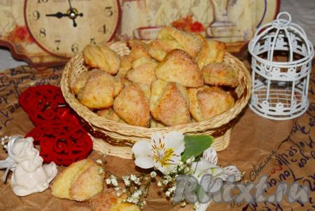 Рецепт творожного печенья "Ушки"