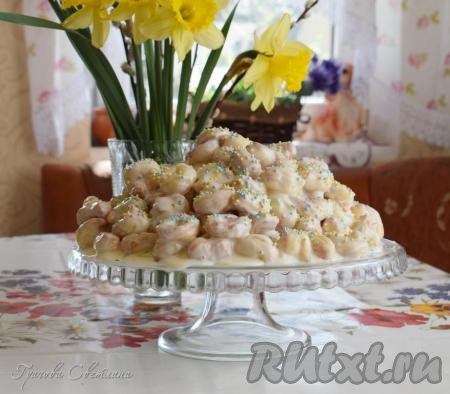 Торт "Дамские пальчики" из заварного теста