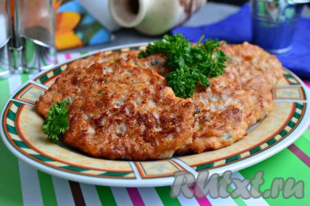 Мясные оладьи из фарша