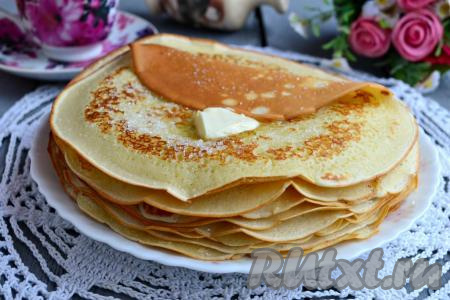 Сладкие блинчики на молоке