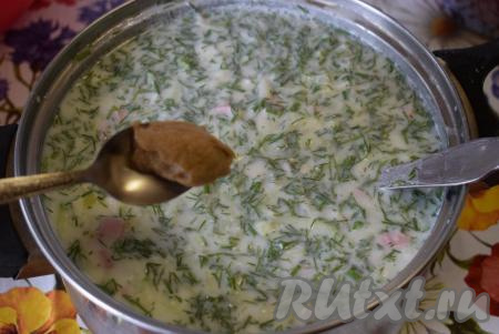 В конце приготовления добавить горчицу для усиления и насыщенности&nbsp;вкуса, перемешать.