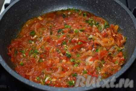 Наша подлива готова, выключаем огонь.