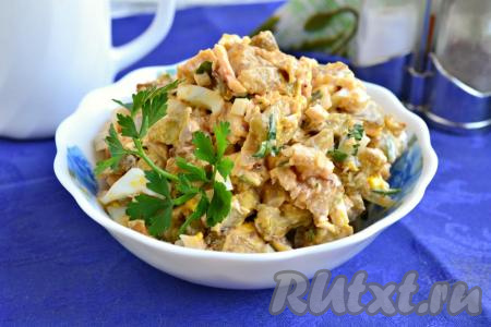 Салат из баклажанов с курицей