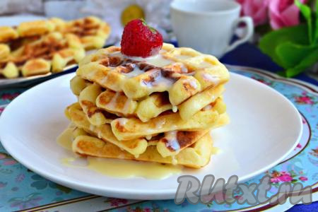 Творожные вафли в электровафельнице