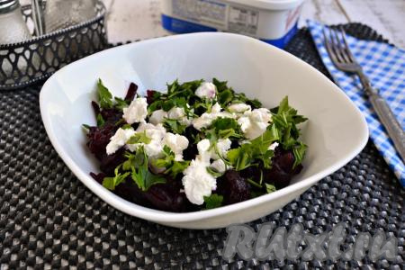 Салат из свеклы с сыром фета