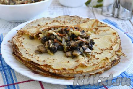Грибная начинка для блинов