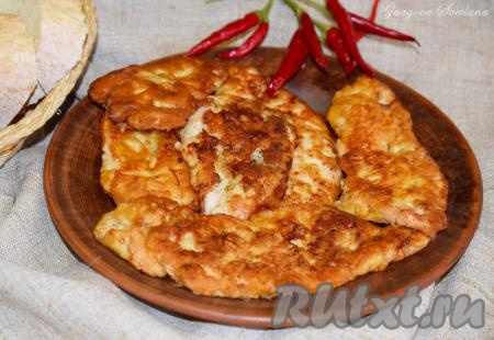 Куриное филе в сметанном кляре