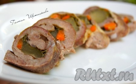 Свиные рулетики с начинкой 