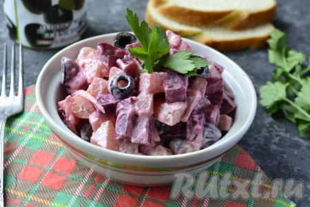 Салат из свеклы и картофеля