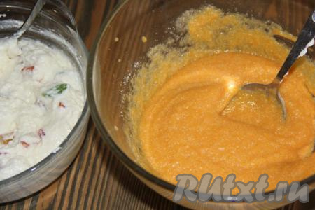 Тщательно перемешать морковную массу.