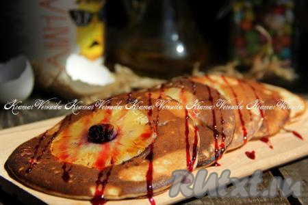 Оладьи с ананасами