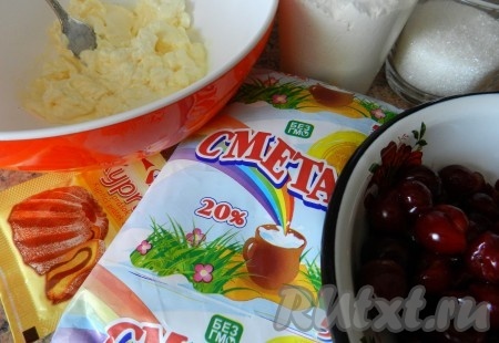 Ингредиенты для приготовления Цветаевского пирога с вишней