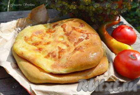 Хачапури с сыром из дрожжевого теста в духовке