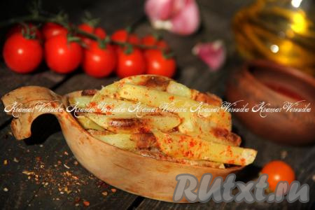 Картошка фри в яичном белке в духовке