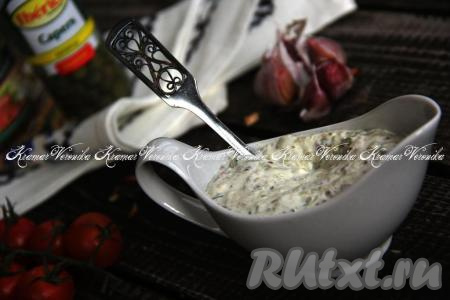 Рецепт соуса "Тартар" с огурцами и чесноком
