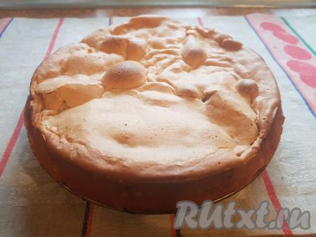 Выпекать шарлотку в разогретой духовке при температуре 230 градусов 30-35 минут. Советую проверять степень готовности пирога с помощью деревянной лучины (при прокалывании готовой шарлотки лучина останется полностью сухой), поскольку, в зависимости от вида плиты, время немного может отличаться.