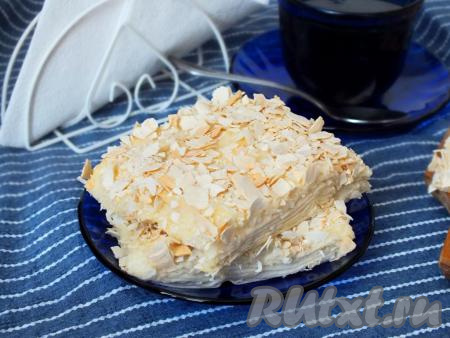 Торт "Наполеон" из лаваша с заварным кремом