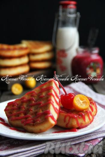 Венские вафли в силиконовой форме в духовке 