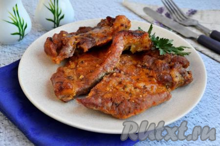 Свинина в медово-горчичном соусе в духовке 