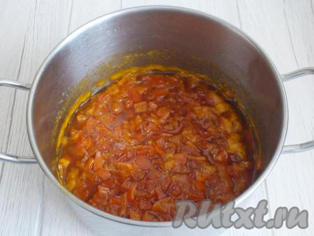 Вот так выглядит варенье после 6-ти часов выстаивания.