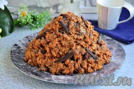 Рецепт торта "Муравейник" из печенья со сгущёнкой